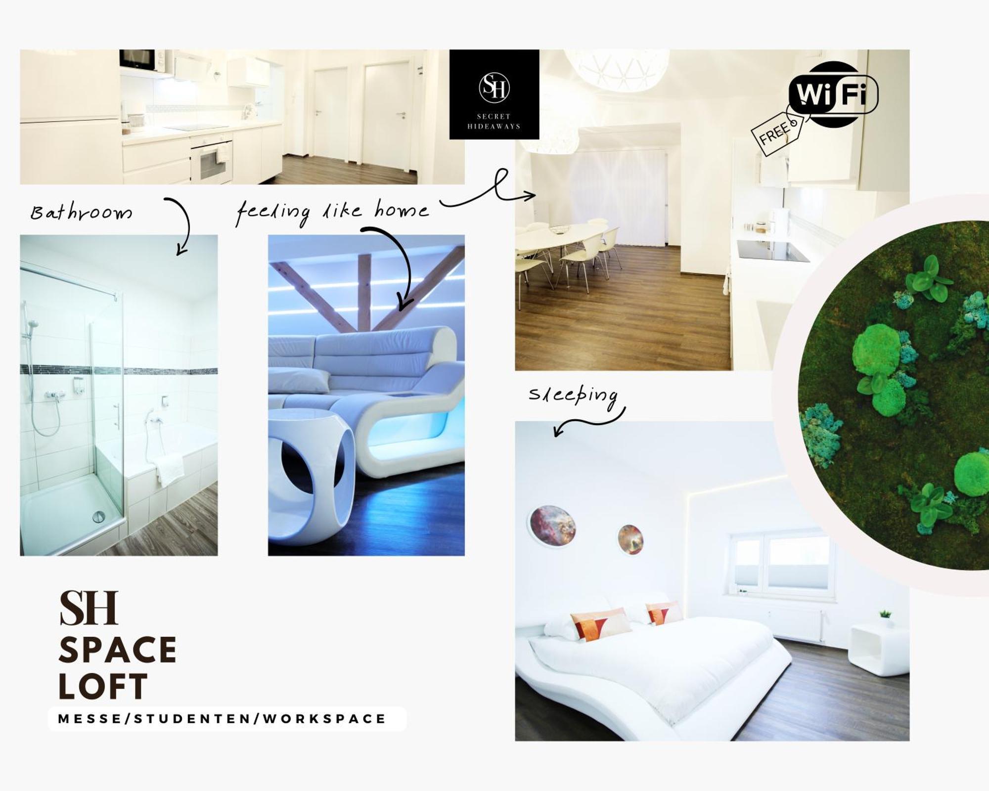 Secret Hideaways Space Loft Wohndesign Auf 2 Etagen L 450M Bis Uni Duisbourg Extérieur photo